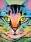 Art: Tie-Dye Cat by Artist Lindi Levison