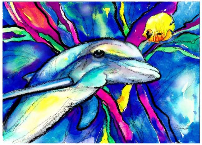 Art: Dolphin by Artist Kathy Morton Stanion