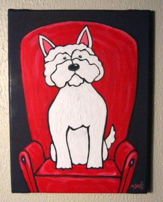 Art: Westie of the Red Chair by Artist Melinda Dalke