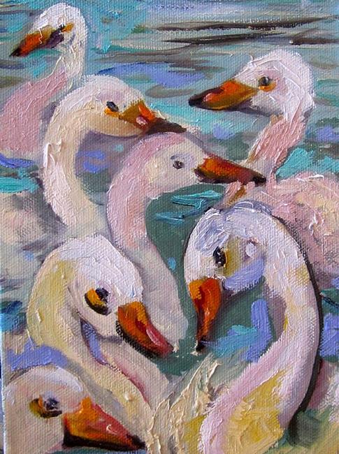 Art: Swans SOLD by Artist Delilah Smith