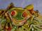 Art: Orange Eyed Frog by Artist Delilah Smith