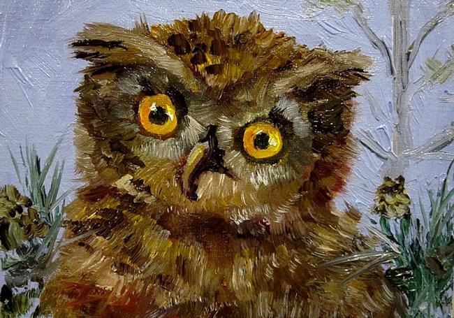 Art: Owl-sold by Artist Delilah Smith