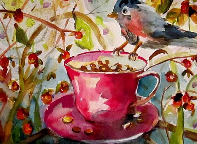 Art: Hungry Little Bird-sold by Artist Delilah Smith
