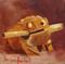 Art: Wooden Frog  by Artist Barbara Haviland