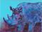 Art: Abstract Rhino - sold by Artist Ulrike 'Ricky' Martin