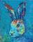 Art: Funny Bunny Blue - sold by Artist Ulrike 'Ricky' Martin