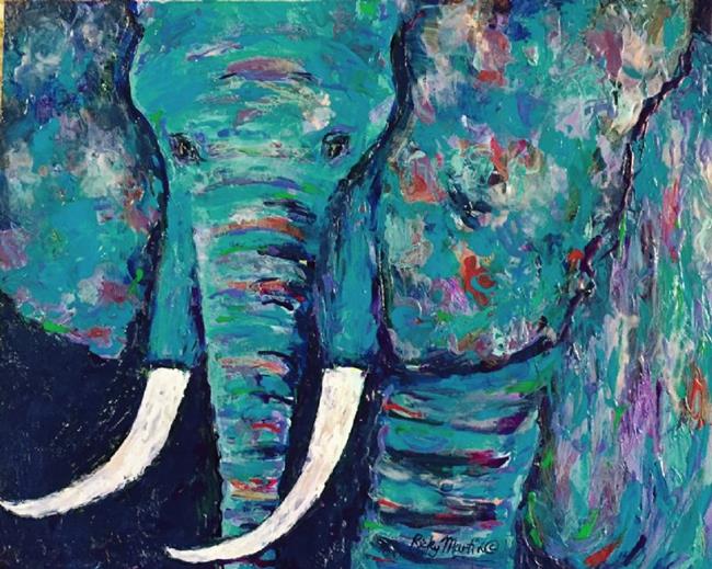 Art: Elephant Abstract by Artist Ulrike 'Ricky' Martin