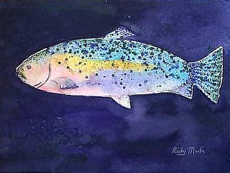 Art: Fat Trout - sold by Artist Ulrike 'Ricky' Martin