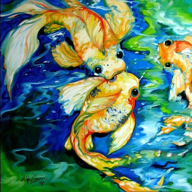 THREE KOI SWIRL - by Marcia Baldwin from Animals