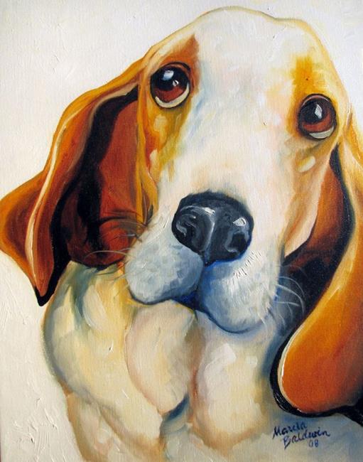 Art: BASSETT FRIEND by Artist Marcia Baldwin