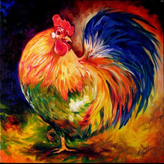 Art: ROOSTER COCK OF THE WALK by Artist Marcia Baldwin
