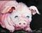 Art: LUCKY THE PINK PIG by Artist Marcia Baldwin