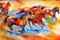 Art: THUNDER FIVE ~ Horses of the Southwest Series 2007 by Artist Marcia Baldwin