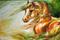 Art: EARTH WIND & FIRE 2 EQUINE ABSTRACT by Artist Marcia Baldwin