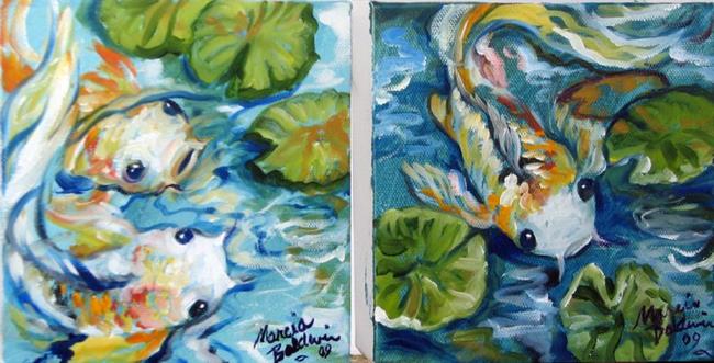 Art: MINI KOI 1 & 2 by Artist Marcia Baldwin