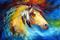 Art: BLUE THUNDER WAR PONY by Artist Marcia Baldwin
