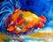 Art: ROOSTER PECKING by Artist Marcia Baldwin