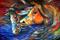 Art: THREE FEATHERS INDIAN WAR PONIES by Artist Marcia Baldwin