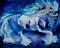 Art: GYPSY VANNER in BLUE by Artist Marcia Baldwin