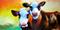 Art: FUN COWS DEAUX by Artist Marcia Baldwin