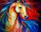 Art: RED STALLION II by Artist Marcia Baldwin