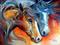 Art: MIDNIGHT & SUNRISE by Artist Marcia Baldwin