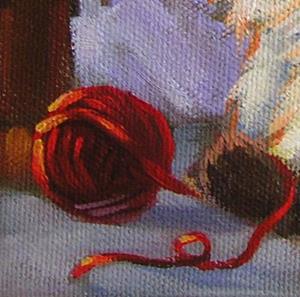 Detail Image for art Kitty With Red Yarn