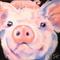 Art: Piggy Pink Ears by Artist Marcia Baldwin