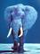 Art: My Blue Elephant  ( sold ) by Artist Ulrike 'Ricky' Martin