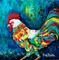 Art: Colorful Rooster by Artist Ulrike 'Ricky' Martin