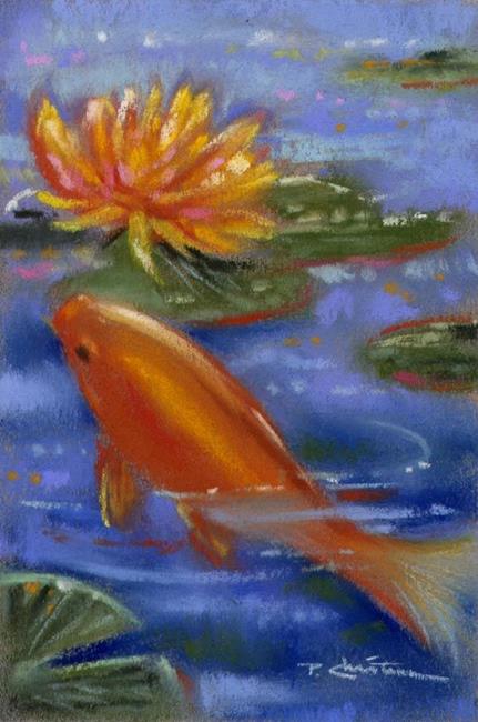 Art: Koi And Lilies ~ II  by Artist Patricia  Lee Christensen