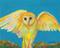 Art: Barn Owl Flying by Artist Ulrike 'Ricky' Martin