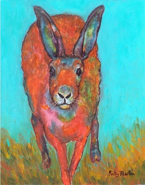 Art: Hare on the Run by Artist Ulrike 'Ricky' Martin