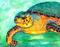 Art: Loggerhead Turtle - sold by Artist Ulrike 'Ricky' Martin