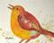 Art: Bird a twitter - sold by Artist Ulrike 'Ricky' Martin