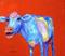 Art: Blue Cow - sold by Artist Ulrike 'Ricky' Martin