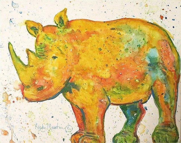 Art: Rhino by Artist Ulrike 'Ricky' Martin