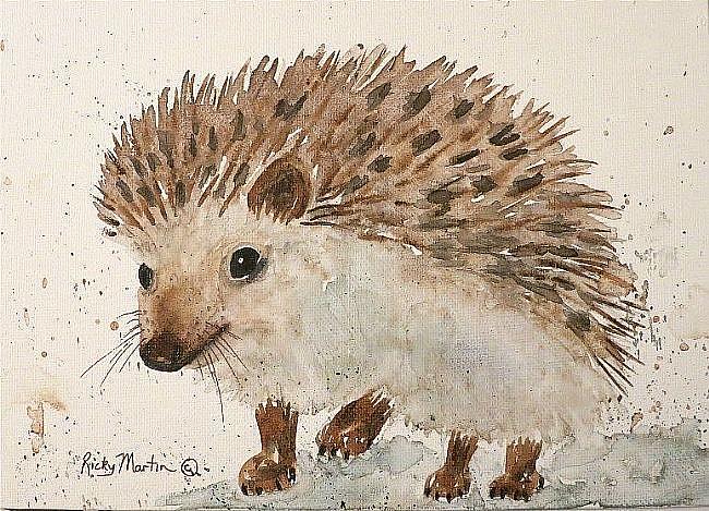 Art: Hedgehog - sold by Artist Ulrike 'Ricky' Martin