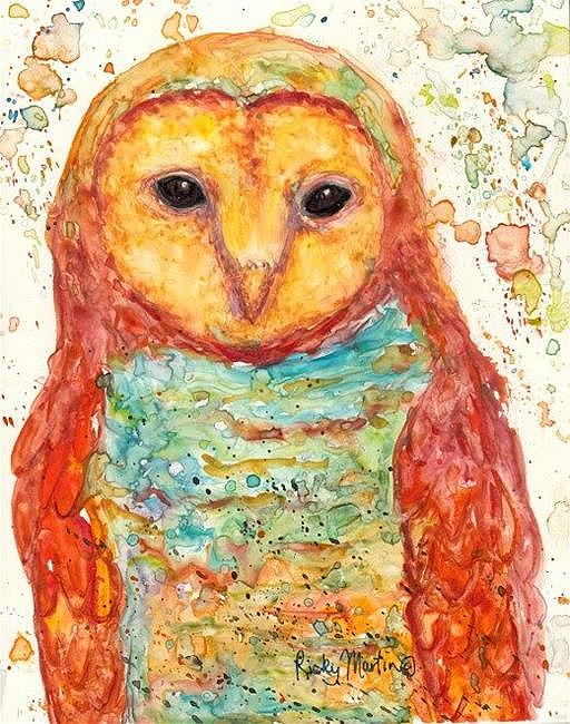 Art: Owl - sold by Artist Ulrike 'Ricky' Martin