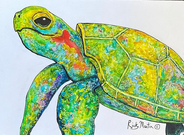 Art: Sea Turtle by Artist Ulrike 'Ricky' Martin