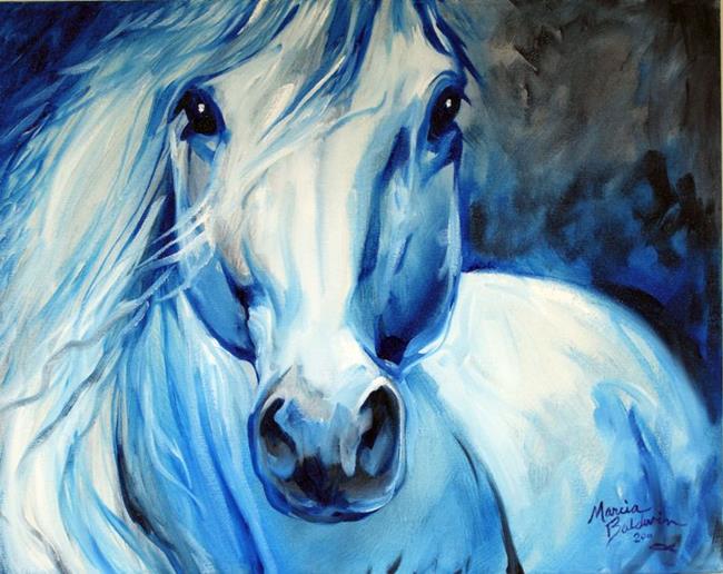 Art: GREY GHOST EQUINE 2016 by Artist Marcia Baldwin