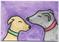 Art: Two Greys ACEO by Artist Jenny Doss