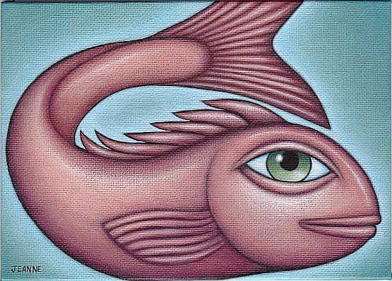 Art: Lucky Fish by Artist Valerie Jeanne