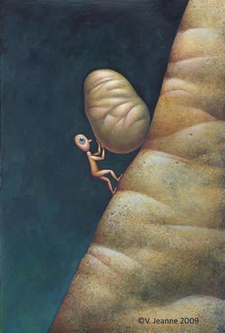 Art: Sisyphus by Artist Valerie Jeanne