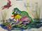 Art: Frog and Butterfly by Artist Delilah Smith