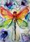 Art: Christmas Dragonfly by Artist Delilah Smith