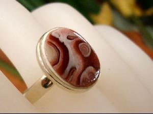 Detail Image for art MINK GRAIN HANDCRAFTED CABACHON STERLING SILVER RING