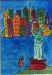 Art: New York, New York SOLD by Artist Nancy Denommee   