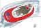 Art: Sock Monkey on the Luge Run by Artist Nancy Denommee   