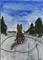 Art: Eric the Tabby at Mount Rushmore by Artist Nancy Denommee   